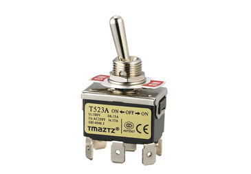 T523A On-Off-On Toggle Switch DPDT T523A On-Off-On Toggle Switch DPDT